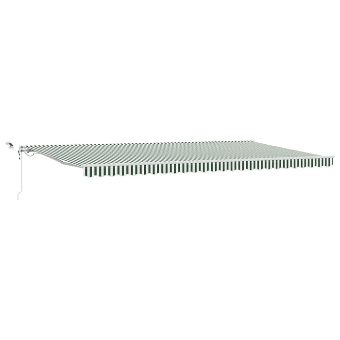Țesătură pentru copertină Verde și alb 600 × 350 cm Poliester WALTI