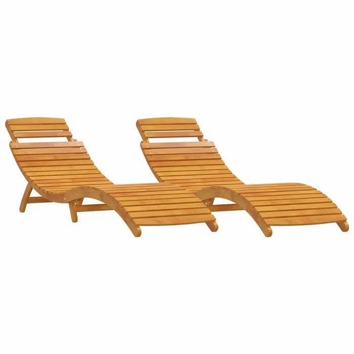 Șezlong 2 pcs Maro 55 x 184 x 64cm Lemn Solid de Acacia - WALTI WALTI