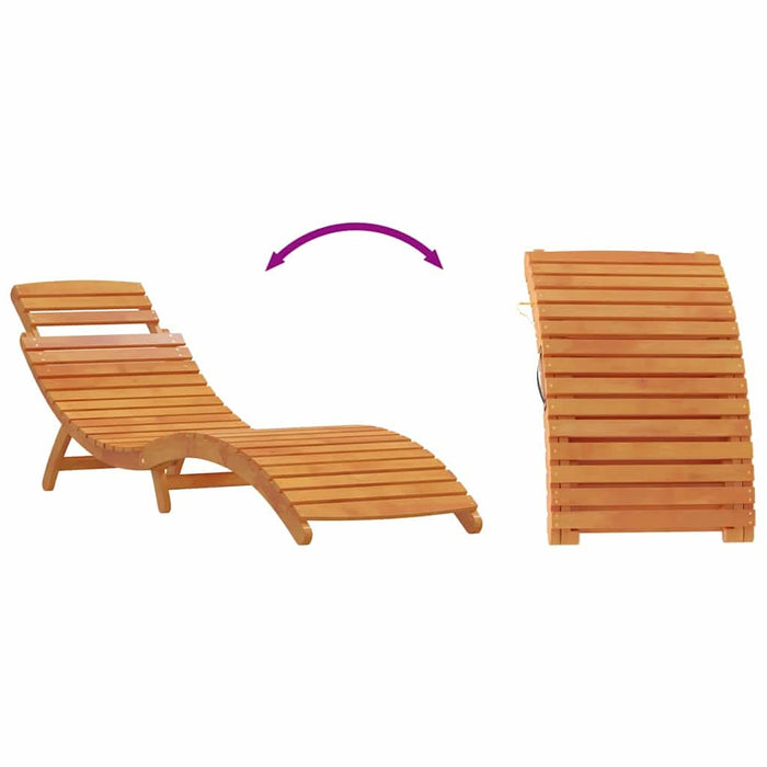 Șezlong 3 pcs Maro Lemn Solid de Acacia - WALTI WALTI