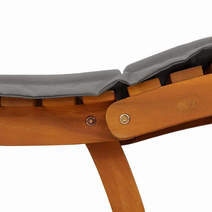 Șezlong 2 buc. Lemn Solid de Acacia Gri WALTI