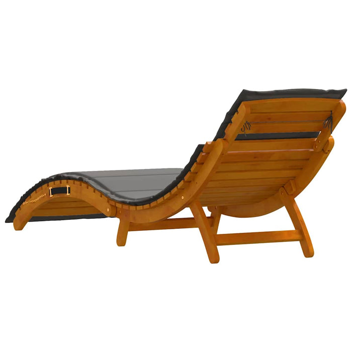 Șezlong 2 buc. Lemn Solid de Acacia Gri WALTI