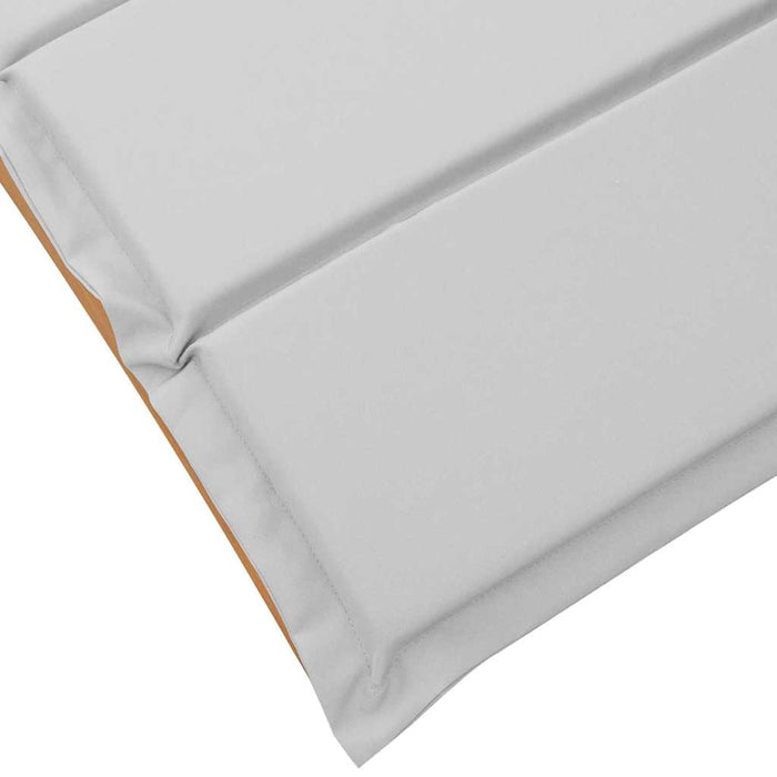 Șezlong cu pernă 2 pcs Gri deschis Lemn Solid de Acacia - WALTI WALTI