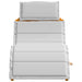 Șezlong cu pernă 2 pcs Gri deschis Lemn Solid de Acacia - WALTI WALTI