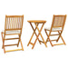 Set Bistro de Grădină 3 pcs Maro lemn masiv de acacia - WALTI WALTI