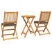 Set Bistro de Grădină 3 pcs Maro lemn masiv de acacia - WALTI WALTI