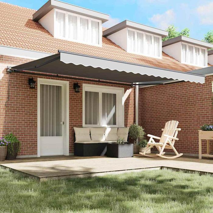 Cadru de copertină Antracit 5 x 3 m Oțel și aluminiu vopsit - WALTI WALTI