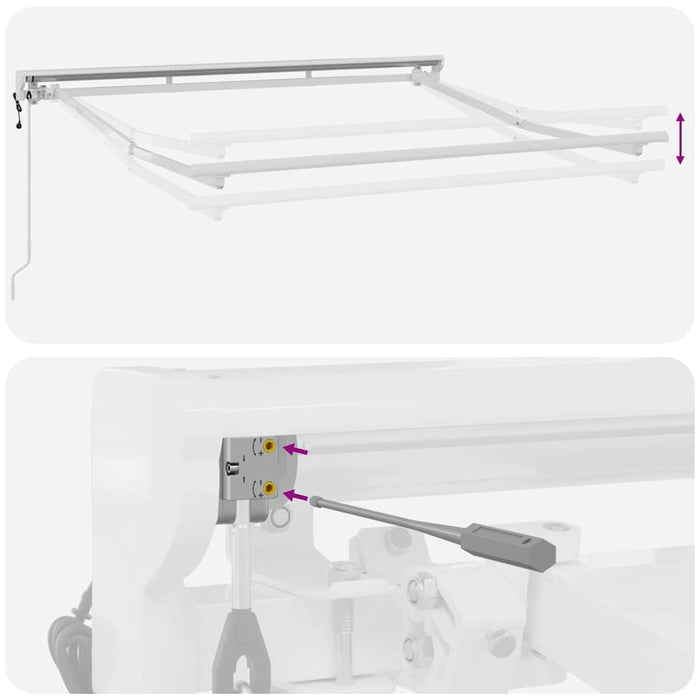 Cadru de copertină Alb 2.5 x 2 m Oțel și aluminiu vopsit - WALTI WALTI