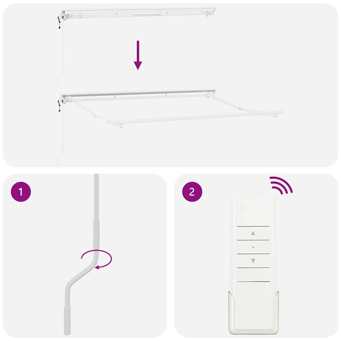 Cadru de copertină Alb 3 x 2 m Oțel și aluminiu vopsit - WALTI WALTI