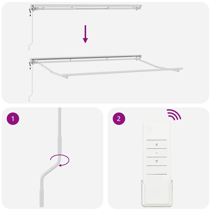 Cadru de copertină Alb 3.5 x 2 m Oțel și aluminiu vopsit - WALTI WALTI