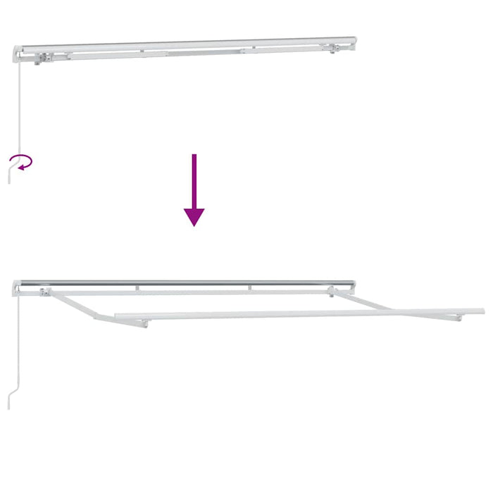 Cadru de copertină Alb 3.5 x 2 m Metal - WALTI WALTI