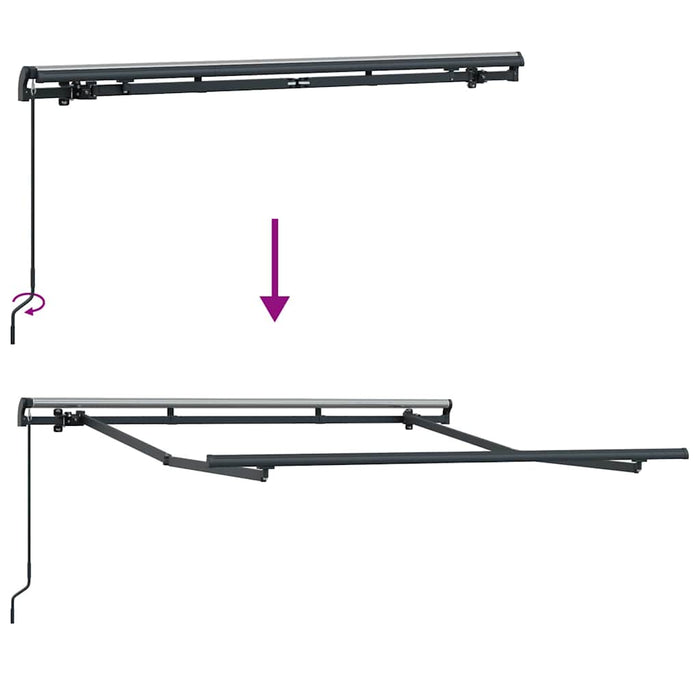Cadru de copertină Antracit 2.5 x 2 m Metal - WALTI WALTI