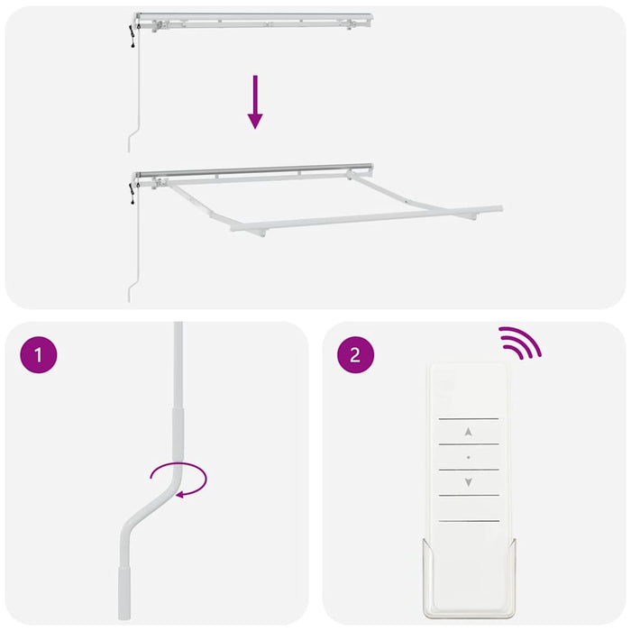 Cadru de copertină Alb 2.5 x 2 m Metal - WALTI WALTI