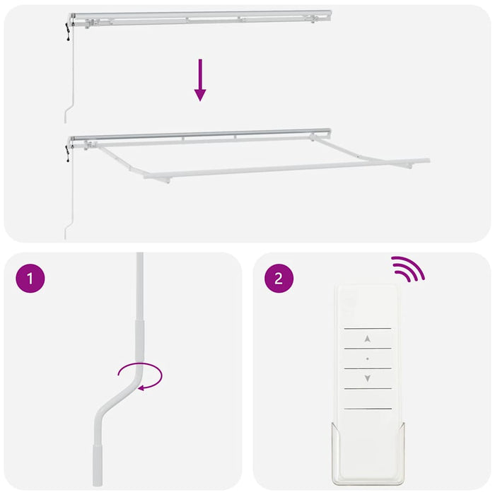 Cadru de copertină Alb 3.5 x 2 m Metal - WALTI WALTI