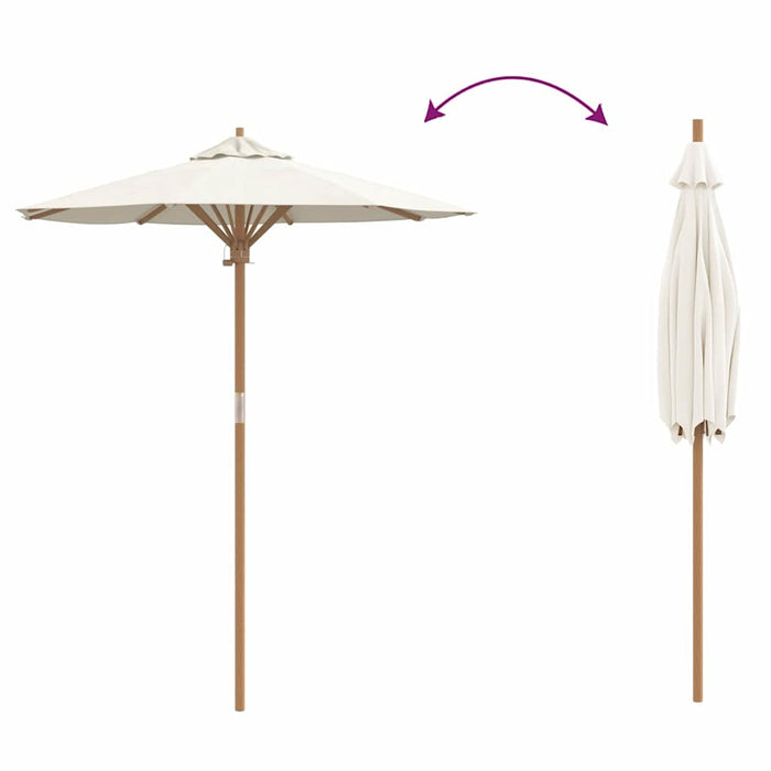 Parasol de Grădină Alb crem 180 x 180 x 230 cm Bambus - WALTI WALTI