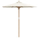 Parasol de Grădină Alb crem 217 x 217 x 230 cm Bambus - WALTI WALTI
