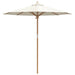 Parasol de Grădină Alb crem 217 x 217 x 230 cm Bambus - WALTI WALTI