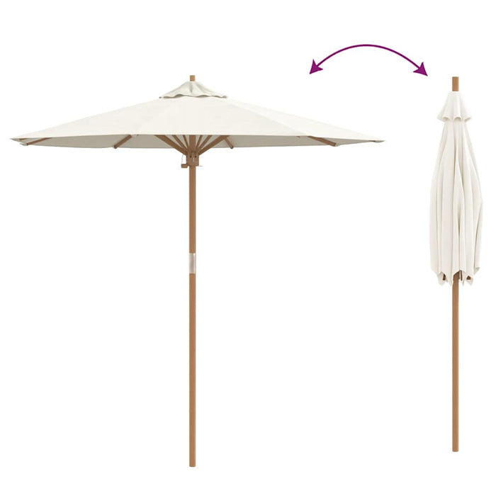 Parasol de Grădină Alb crem 217 x 217 x 230 cm Bambus - WALTI WALTI