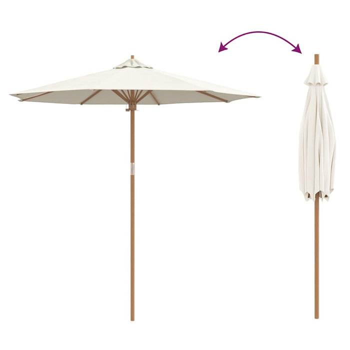 Parasol de Grădină Alb crem 240 x 240 x 260 cm Bambus - WALTI WALTI