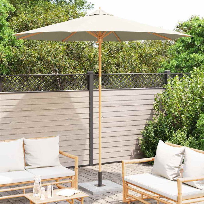 Parasol de Grădină Alb crem 270 x 270 x 260 cm Bambus - WALTI WALTI