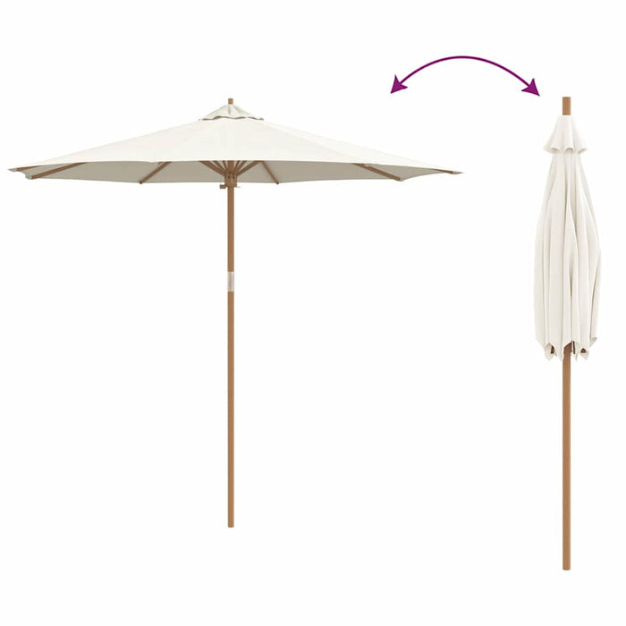 Parasol de Grădină Alb crem 270 x 270 x 260 cm Bambus - WALTI WALTI
