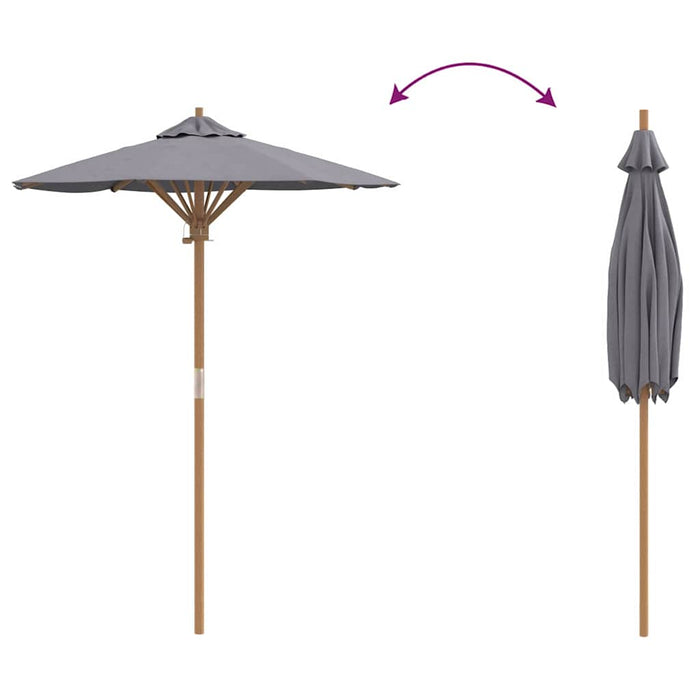 Parasol de Grădină Gri închis 150 x 150 x 210 cm Bambus - WALTI WALTI