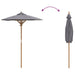 Parasol de Grădină Gri închis 150 x 150 x 210 cm Bambus - WALTI WALTI