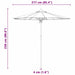Parasol de Grădină Gri închis 217 x 217 x 230 cm Bambus - WALTI WALTI