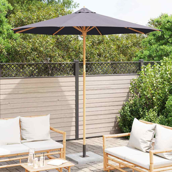 Parasol de Grădină Gri închis 270 x 270 x 260 cm Bambus - WALTI WALTI