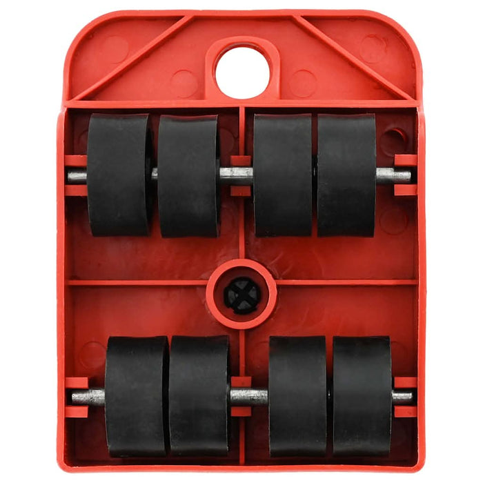 Role pentru mobilă, 8 buc., cu dispozitive de ridicare, roșii, 9,8x7,5x3 cm, 150 kg - WALTI WALTI