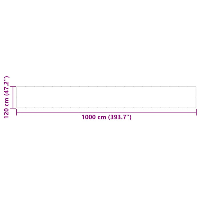 Paravan de balcon cu dungi galbene și albe 120x1000 cm WALTI