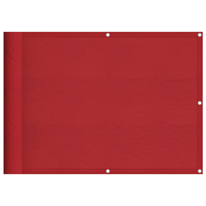 Paravan de balcon roșu 75x1000 cm 100% poliester Oxford WALTI