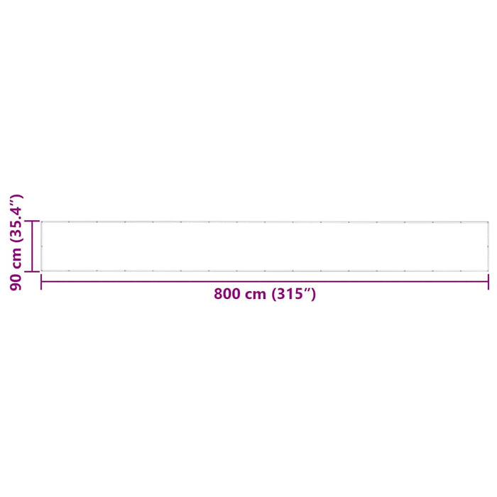 Paravan de balcon portocaliu 90x800 cm 100% poliester Oxford - WALTI WALTI