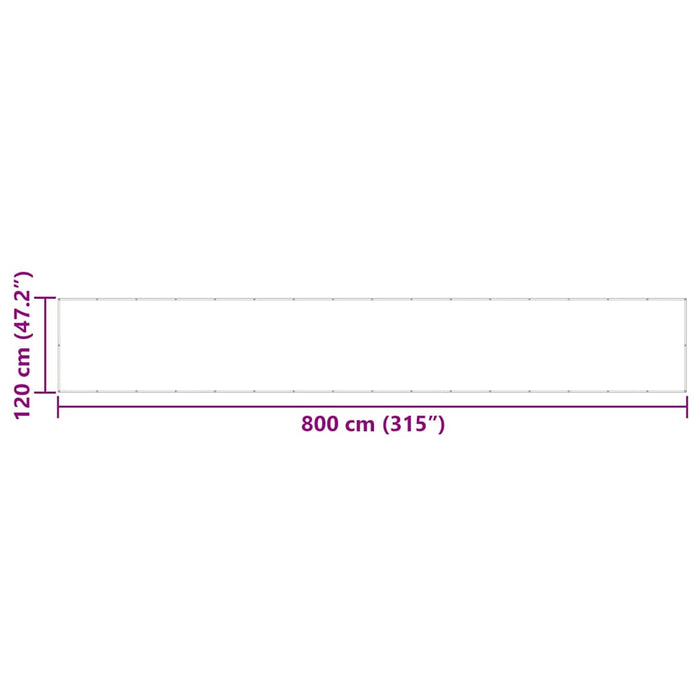 Paravan de balcon portocaliu 120x800 cm 100% poliester Oxford WALTI