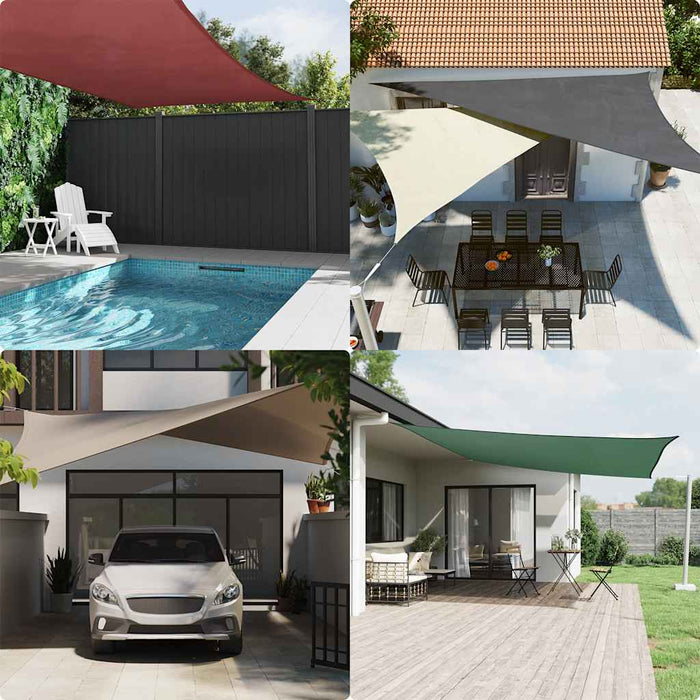 Velă de umbrire roșie 7x5x5 m 100% poliester Oxford WALTI