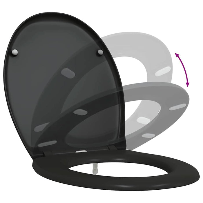 Capacul de toaletă Negru 47 x 37 x 4 cm Duroplast - WALTI WALTI