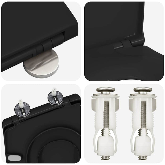 Capacul de toaletă Negru 47 x 37 x 4 cm Duroplast WALTI