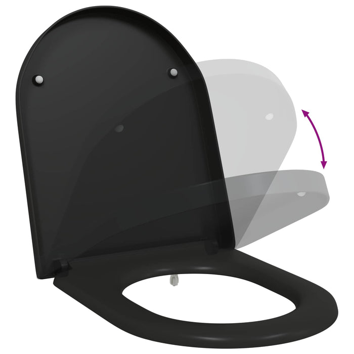 Capacul de toaletă Negru 49 x 36 x 4 cm Duroplast - WALTI WALTI