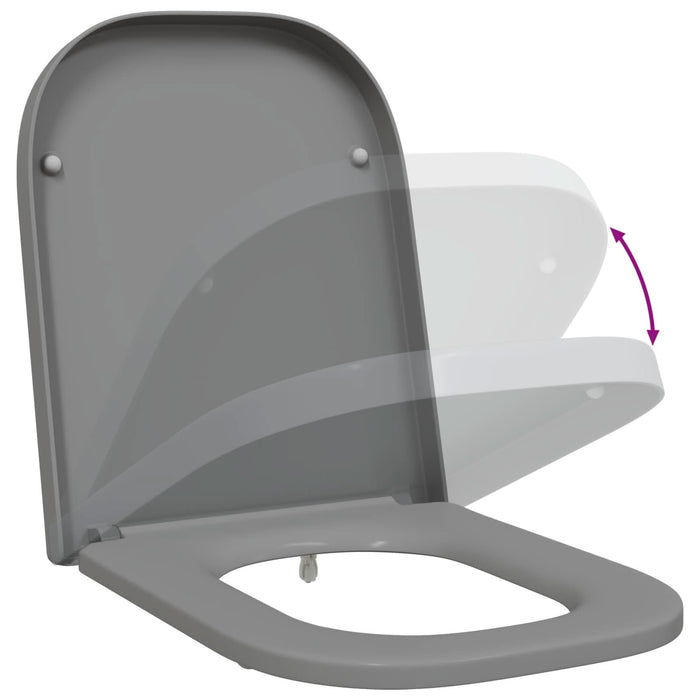 Capacul de toaletă Gri 47,5 x 35 x 3,6 cm Duroplast - WALTI WALTI