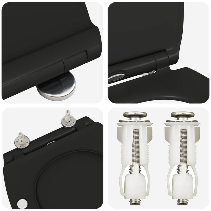 Capacul de toaletă Negru 47 x 37,5 x 3,8 cm Duroplast - WALTI WALTI
