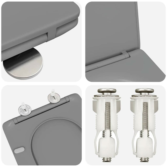 Capacul de toaletă Gri 47 x 36 x 3,4 cm Duroplast - WALTI WALTI