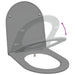 Capacul de toaletă Gri 47 x 36 x 3,4 cm Duroplast - WALTI WALTI