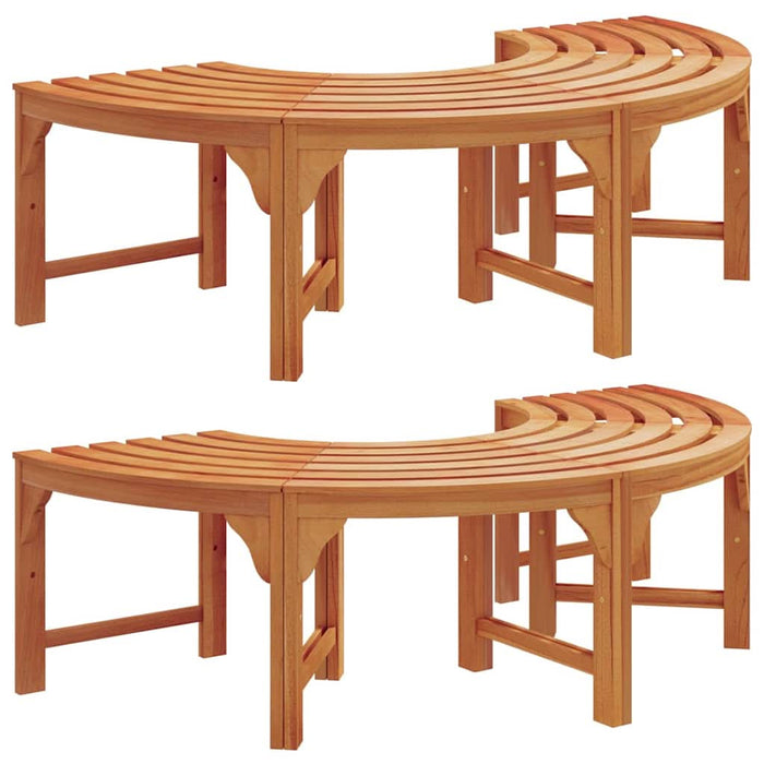 Bancă cu arbori 2 pcs Maro 160 x 160 x 45cm - WALTI WALTI