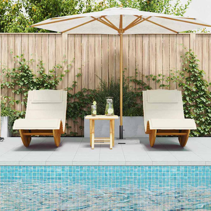 Șezlong 2 pcs Maro 60 x 154 x 74cm Lemn masiv de acacia - WALTI WALTI