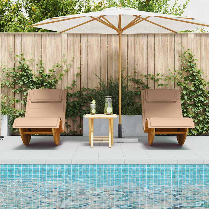 Șezlong 2 pcs Maro 60 x 154 x 74cm Lemn masiv de acacia - WALTI WALTI