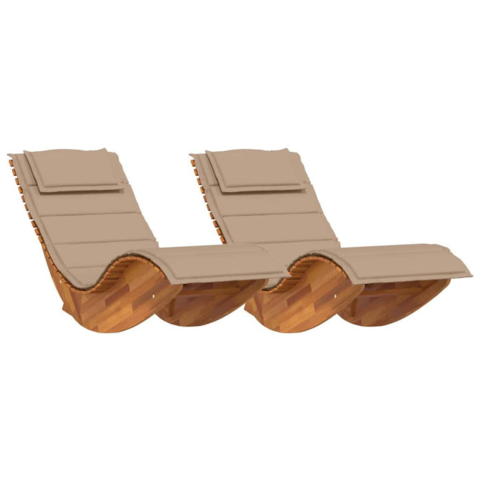 Șezlong 2 pcs Maro 60 x 154 x 74cm Lemn masiv de acacia - WALTI WALTI