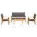 Set de canapele pentru grădină 4 pcs Maro 75 x 45 x 38cm - WALTI WALTI
