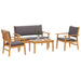 Set de canapele pentru grădină 4 pcs Maro 75 x 45 x 38cm - WALTI WALTI