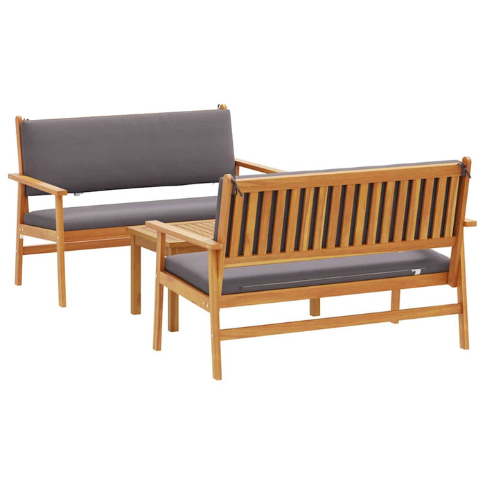 Set de canapele pentru grădină 3 pcs Maro 75 x 45 x 38cm - WALTI WALTI