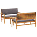 Set de canapele pentru grădină 3 pcs Maro 75 x 45 x 38cm - WALTI WALTI