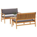 Set de canapele pentru grădină 3 pcs Maro 75 x 45 x 38cm - WALTI WALTI